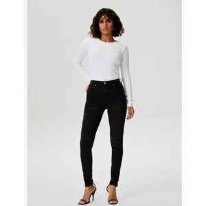 Costes Ivy High Rise Super Skinny Jeans Black Organically Grown Cotton W32 L32